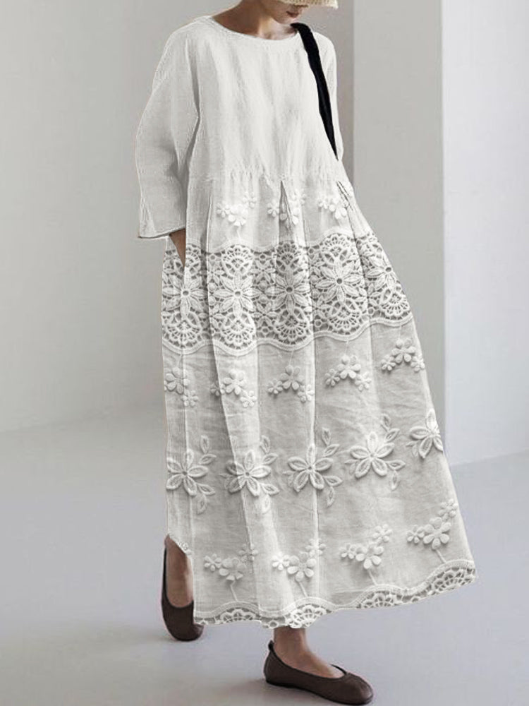Thalina™ - Lace Printed Dress